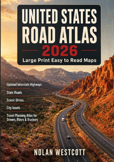 'Cover von United States Road Atlas 2026 Large Print Easy to Read Maps'-Cover