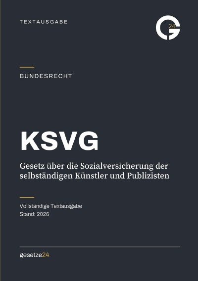 'Cover von KSVG – Künstlersozialversicherungsgesetz'-Cover