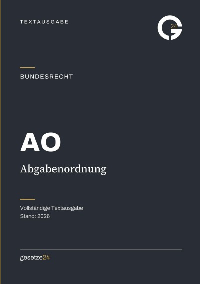 'Cover von AO – Abgabenordnung'-Cover