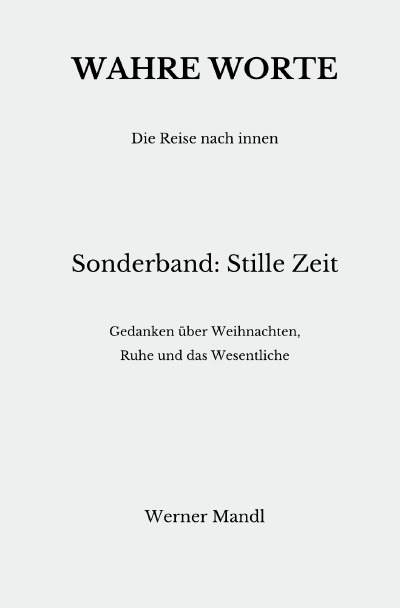 'Cover von Wahre Worte – Sonderband: Stille Zeit'-Cover