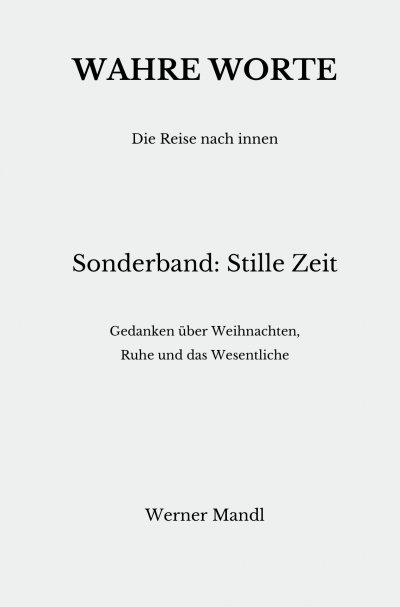 'Cover von Wahre Worte – Sonderband: Stille Zeit'-Cover