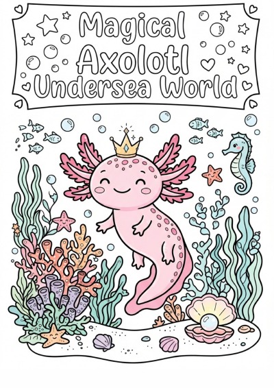 'Cover von Magical Axolotl Undersea World'-Cover