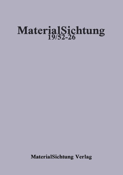'Cover von MaterialSichtung 19/52a-26'-Cover