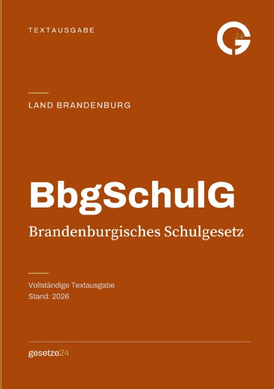 'Cover von BbgSchulG – Brandenburgisches Schulgesetz'-Cover