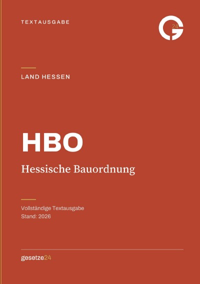 'Cover von HBO – Hessische Bauordnung'-Cover