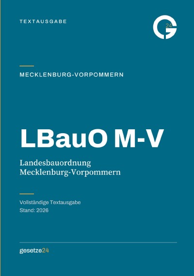 'Cover von LBauO M-V – Landesbauordnung Mecklenburg-Vorpommern'-Cover