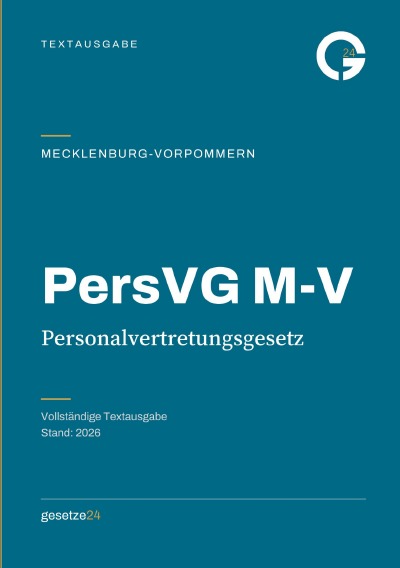 'Cover von PersVG M-V – Personalvertretungsgesetz'-Cover