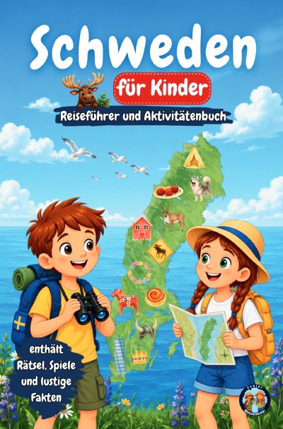 'Cover von Schweden für Kinder – Reiseführer und Aktivitätenbuch'-Cover