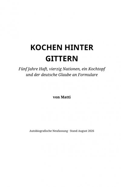'Cover von Kochen hinter Gittern'-Cover