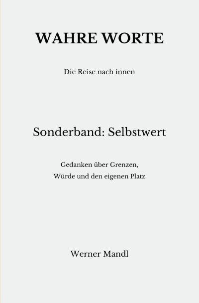 'Cover von Wahre Worte – Sonderband: Selbstwert'-Cover