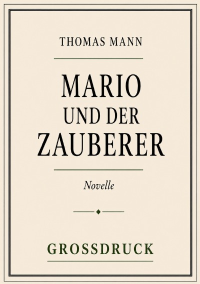'Cover von Mario und der Zauberer'-Cover