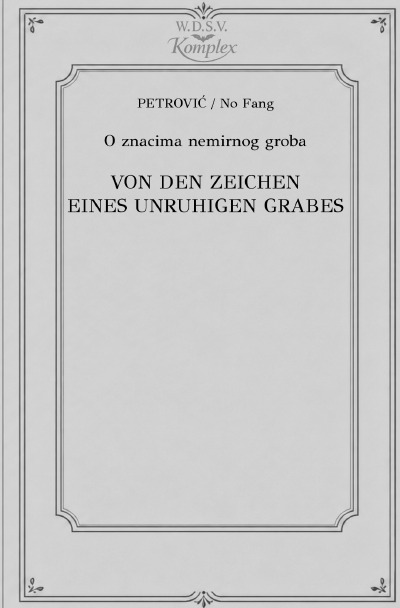 'Cover von Von den Zeichen eines unruhigen Grabes'-Cover