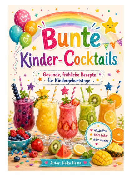 'Cover von Bunte Kinder-Cocktails – Gesunde, fröhliche Rezepte für Kindergeburtstage'-Cover