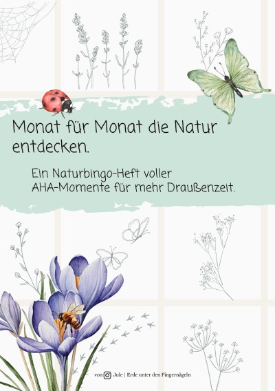 'Cover von Monat für Monat die Natur entdecken. Ein Naturbingo-Heft voller AHA-Momente für mehr Draußenzeit.'-Cover