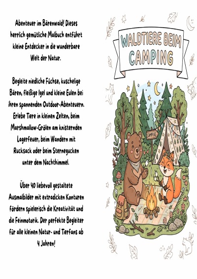 'Cover von Waldtiere beim Camping'-Cover