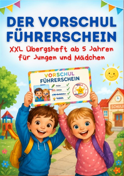'Cover von Der Vorschul-Führerschein: XXL Übungsheft ab 5 Jahren für Jungen und Mädchen'-Cover