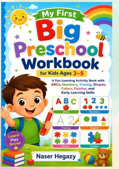 'Cover von Mein erstes großes Vorschul-Arbeitsbuch für Kinder von 3–5 Jahren'-Cover