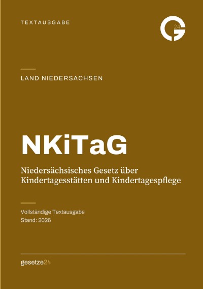 'Cover von NKiTaG – Niedersächsisches Gesetz über Kindertagesstätten und Kindertagespflege'-Cover