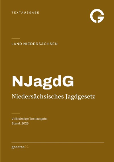 'Cover von NJagdG – Niedersächsisches Jagdgesetz'-Cover