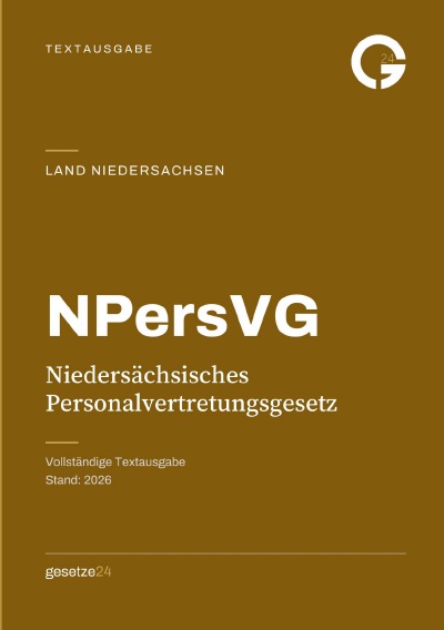 'Cover von NPersVG – Niedersächsisches Personalvertretungsgesetz'-Cover