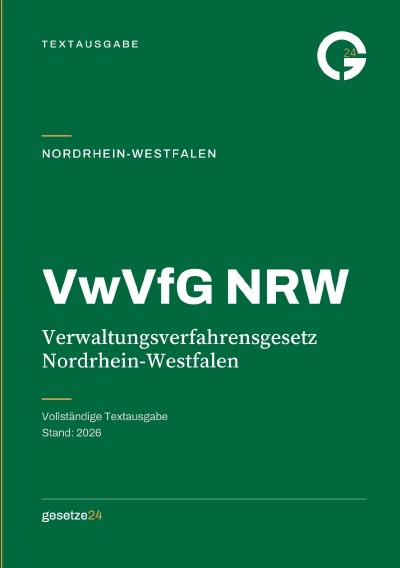 'Cover von VwVfG NRW – Verwaltungsverfahrensgesetz für das Land Nordrhein-Westfalen'-Cover
