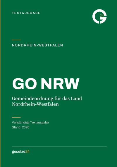 'Cover von GO NRW – Gemeindeordnung für das Land Nordrhein-Westfalen'-Cover