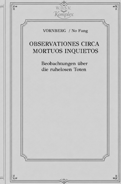 'Cover von Obeservaciones Circa Mortuos Inquietus'-Cover