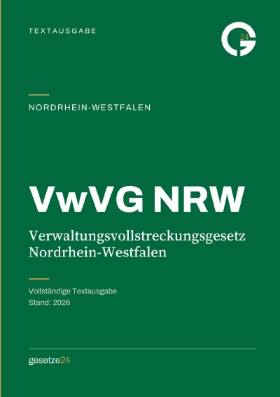 'Cover von VwVG NRW – Verwaltungsvollstreckungsgesetz Nordrhein-Westfalen'-Cover