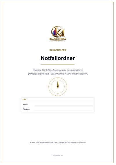 'Cover von KlugeHelfer Notfallordner'-Cover