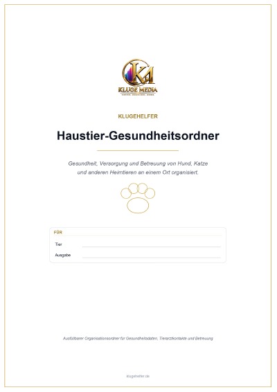 'Cover von KlugeHelfer Haustier-Gesundheitsordner'-Cover