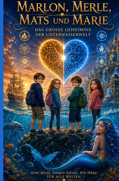 'Cover von Marlon, Merle, Mats und Marie – Das grosse Geheimnis der Unterwasserwelt'-Cover