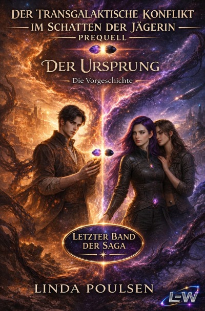 'Cover von Der Transgalaktische Konflikt – Im Schatten der Jägerin – Buch 7 von 7 – Prequell – Der Ursprung'-Cover