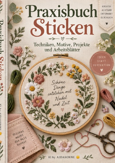 'Cover von Praxisbuch Sticken'-Cover