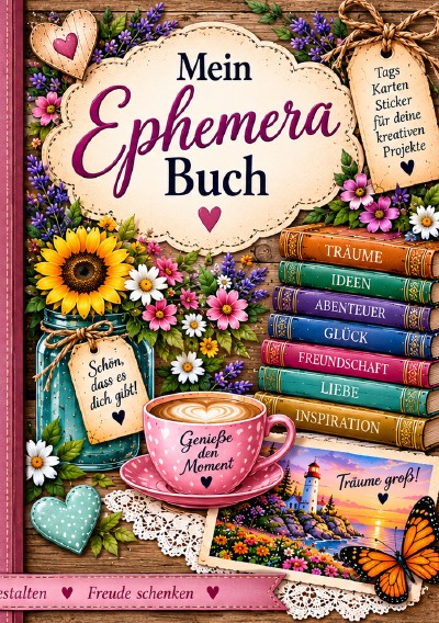 'Cover von Mein Ephemera Buch – Tags, Karten, Sticker & kreative Motive'-Cover