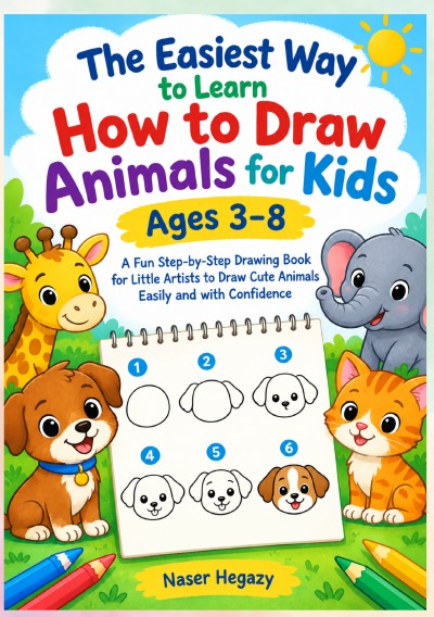 'Cover von The Easiest Way to Learn How to Draw Animals for Kids Ages 3–8'-Cover