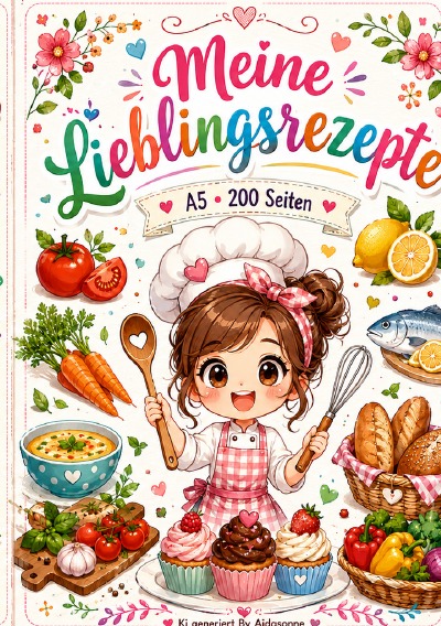 'Cover von Meine Lieblingsrezepte Rezeptbuch A5 200 Seiten'-Cover