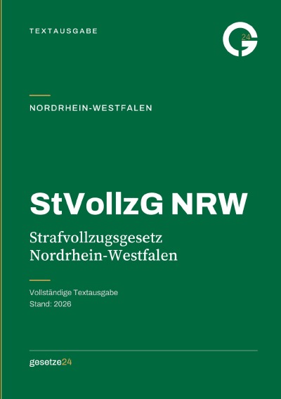 'Cover von StVollzG NRW – Strafvollzugsgesetz Nordrhein-Westfalen'-Cover