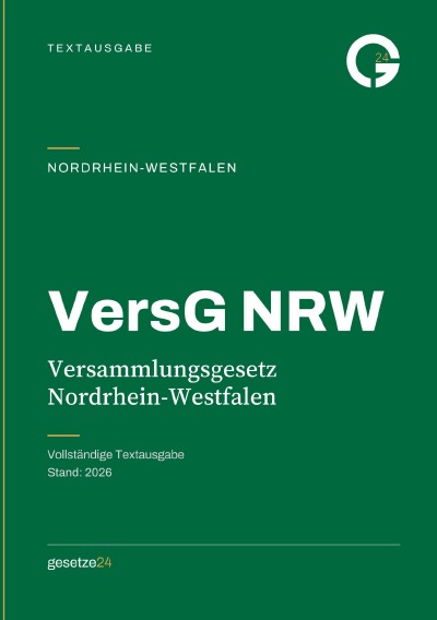 'Cover von VersG NRW – Versammlungsgesetz Nordrhein-Westfalen'-Cover