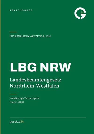 'Cover von LBG NRW – Landesbeamtengesetz Nordrhein-Westfalen'-Cover