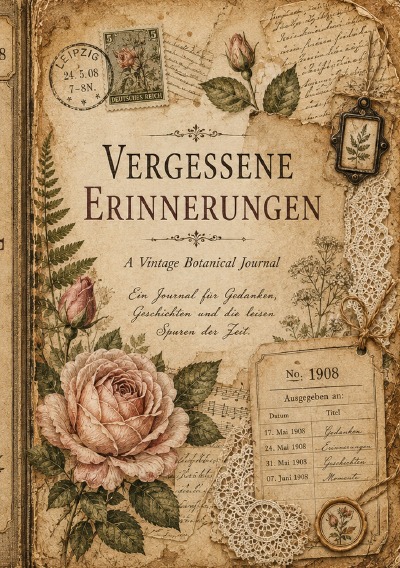 'Cover von **Vergessene Erinnerungen – A Vintage Botanical Journal**'-Cover
