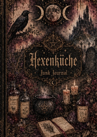 'Cover von Hexenküche – Dunkles Junk Journal im mystischen Aquarellstil'-Cover