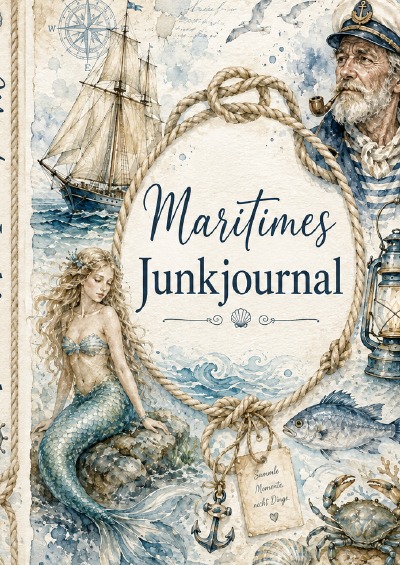 'Cover von ## Maritimes Junkjournal – Aquarell, Meer & kreative Erinnerungen'-Cover