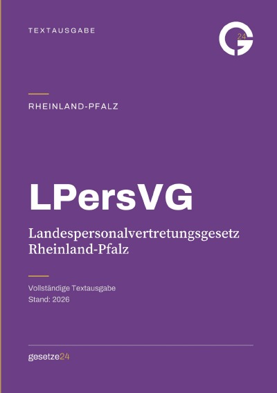 'Cover von LPersVG – Landespersonalvertretungsgesetz Rheinland-Pfalz'-Cover