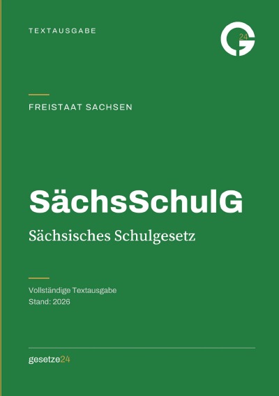 'Cover von SächsSchulG – Sächsisches Schulgesetz'-Cover