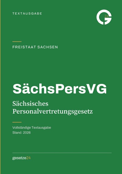 'Cover von SächsPersVG – Sächsisches Personalvertretungsgesetz'-Cover