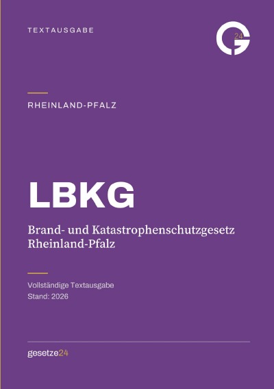 'Cover von LBKG – Brand- und Katastrophenschutzgesetz Rheinland-Pfalz'-Cover