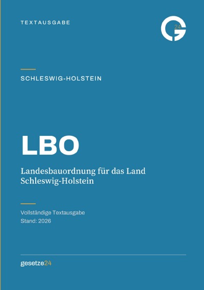 'Cover von LBO – Landesbauordnung für das Land Schleswig-Holstein'-Cover