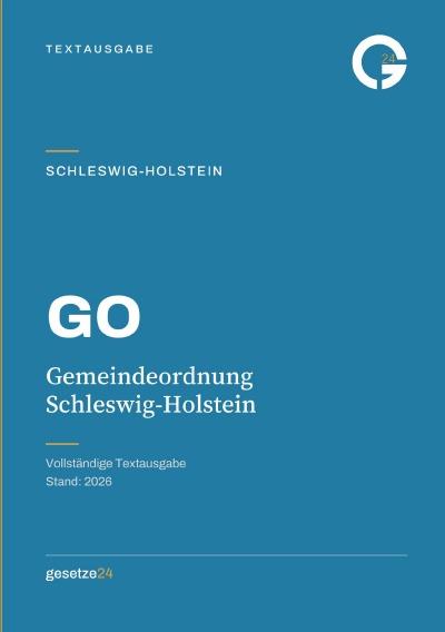 'Cover von GO – Gemeindeordnung Schleswig-Holstein'-Cover