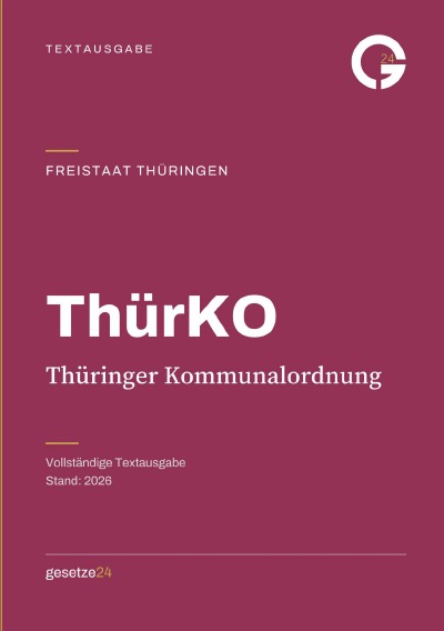 'Cover von ThürKO – Thüringer Kommunalordnung'-Cover