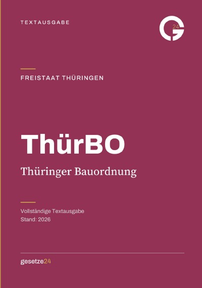 'Cover von ThürBO – Thüringer Bauordnung'-Cover